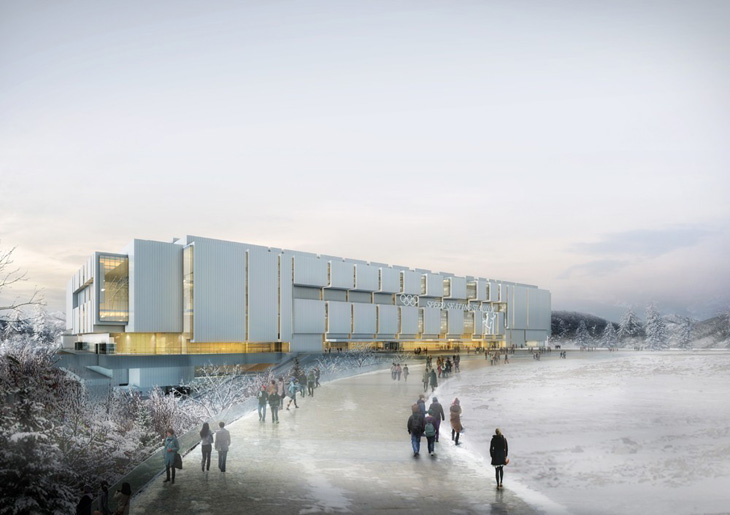 所有這一切都被安置組成的表達(dá)速度感覺在速度滑冰節(jié)奏的垂直分割元素的外觀之內(nèi)。該設(shè)施是什么，我們就來看看奧運(yùn)場館和舞臺(tái)上優(yōu)雅的代表，并希望提供的不僅是一個(gè)大的環(huán)境看速滑，又是一個(gè)愉快的氛圍，提醒所有的游戲才是真正的問題